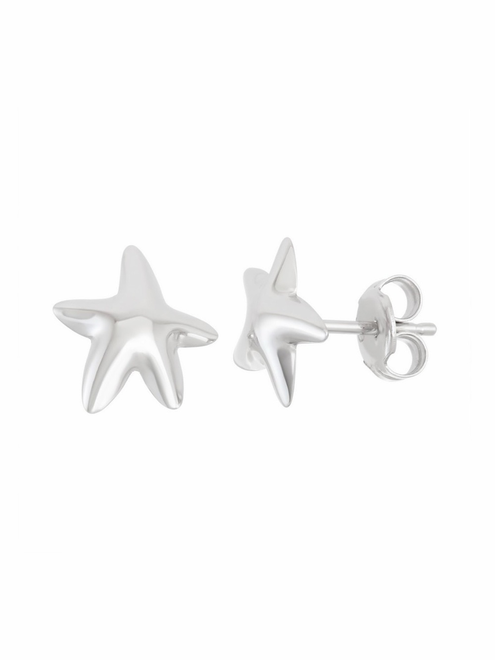 925 Sterling Silver Petite Starfish Stud Earrings
